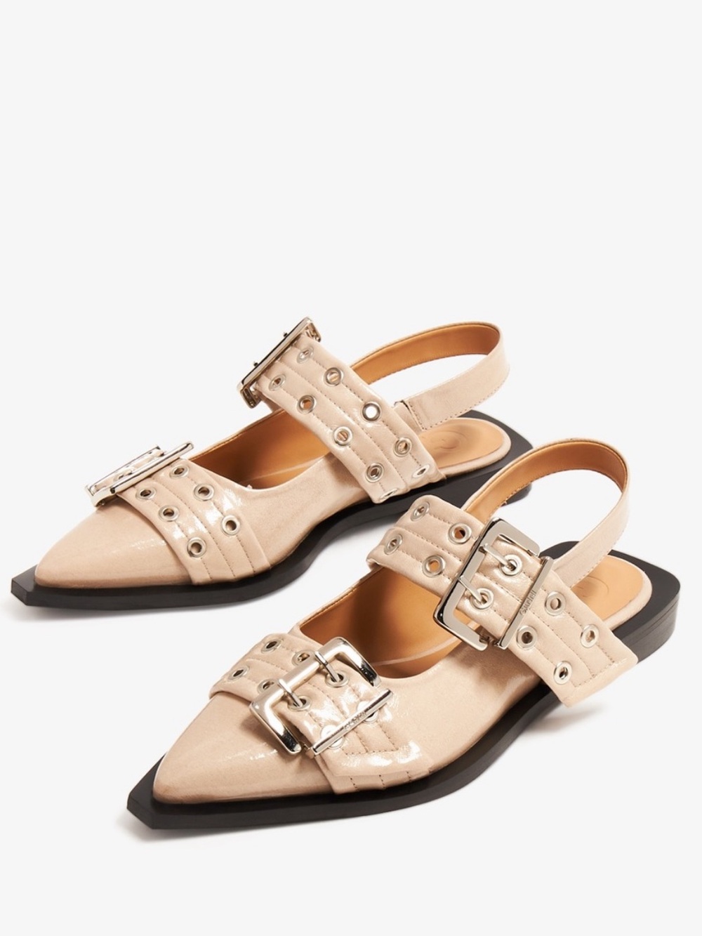 GANNI buckle ballet flats